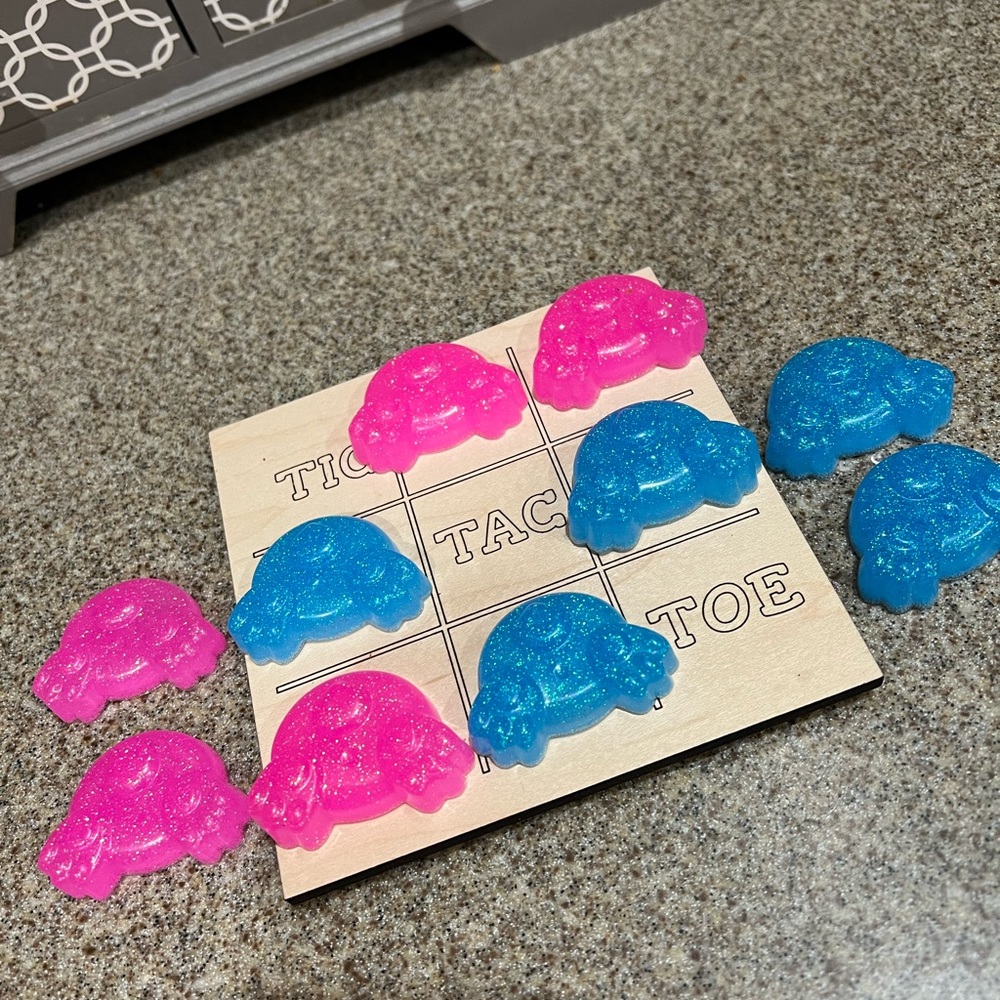 Easter bunny tails tic tac toe board